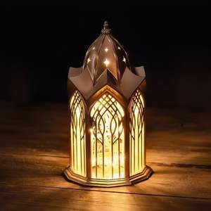 The Decor Affair Moroccan Vintage <b>Lantern</b> Lights Lamp <b>Silver</b> Large Oriental Garden - Product Image 6