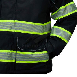 Chaqueta de Seguridad de Alta Visibilidad con Diseño Multibolsillos, Tiras Reflectantes, Tela Resistente, Logotipo ANSI Clase 1 para Uso en Construcción - Product Image 4