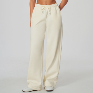 Winter <b>Fleece</b> Cotton Casual Breathable Soft New Vintage <b>Jogger</b> <b>Women</b> Side Pockets Loose Sport Fitness Hiking Wide Leg Sweatpants - Product Image 5