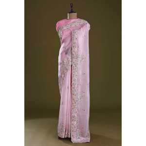 Sari de Diseño con Bordado Multicapa, Codificación y Lentejuelas para Moda India y Pakistaní - Product Image 3