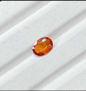Zafiro naranja natural ovalado, piedra preciosa tratada térmicamente, suelta, para la fabricación de joyas, anillos, colgantes, pendientes, alta calidad - Product Image 1