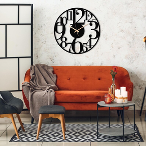 Luxury Modern Metal Wall <b>Clock</b> Large Round Roman Numeral Designer <b>Clock</b> Black Decorative Contemporary Wall <b>Art</b> for Living Room - Product Image 6