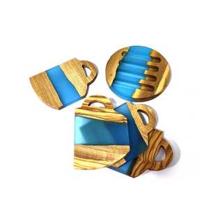 Customized Square <b>Round</b> Wood Epoxy Resin Coaster Custom Wooden Resin Joined Coaster <b>Mats</b> & Pads Wooden Square Coasters <b>Table</b> - Product Image 6