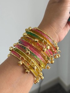 Chic glassFashion <b>Bangles</b> <b>Set</b> For Women Stylish <b>Bangles</b> Trendy Stackable <b>Bangles</b> Ladies Wrist Accessories Daily Wear Jewelry - Product Image 2