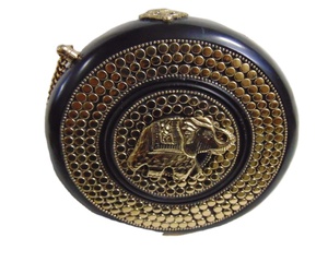 Black Round Resin Ladies Box Clutch <b>Bag</b> Sling <b>Bag</b> Indian Clutch <b>Bags</b> - Product Image 1