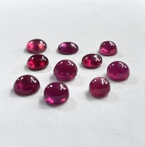 Rubí Natural 100% Cabujón Rojo Rosado 8-10mm Tratado Térmicamente de Alta Calidad, Gema Suelta para Joyería al Mejor Precio - Product Image 3