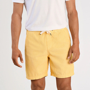 Shorts décontractés d'été pour hommes, style hip-hop, 100% coton, taille à cordon, couleur unie - Product Image 1