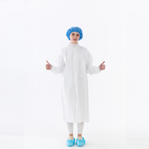 เสื้อกาวน์แพทย์แบบใช้แล้วทิ้ง OEM 2026 แบบสั่งทำพิเศษ พร้อมกระดุม ได้รับการรับรอง ขนาดผู้ใหญ่ 120*140 ผลิตโดย TRIOTAKE INDUSTRY 95% - Product Image 1