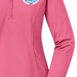 Jack and Jill Women <b>Pink</b> Quarter Zip Pullover Long Sleeve Stand Collar Lightweight Athletic Casual Performance <b>Sweatshirt</b> - Product Image 6