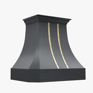 Meilleure cheminée artisanale en acier inoxydable, sur mesure, avec rivets et bande de fixation pour hotte de cheminée, fabriquée en Inde - Product Image 3