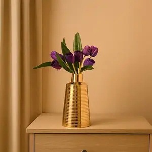 Jarrón de Metal Moderno Hecho a Mano, Resistente al Óxido, para Mesa, Hogar y Oficina, Ecológico, Porta Flores - Product Image 6