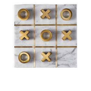 Trending <b>Marble</b> Indoor Entertainment Board Handmade Luxury Stone Puzzle Decor for Home Office Coffee Table Premium Set - Product Image 1