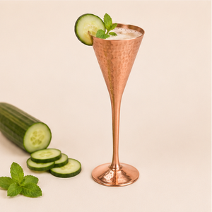 Handcrafted 100% Pure <b>Copper</b> Hammered Wine Glass Goblet Luxury Long Stem Champagne Flute For Hotel Bar And Wedding Tableware - Product Image 4