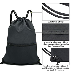 SHAGHAF SPORTS WEAR Custom Blue Microfiber Drawstring <b>Backpack</b> for Men Women | Waterproof Sports Gym Bag | Lightweight Travel - Product Image 4