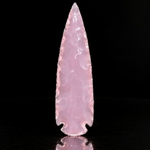 Wholesale Rose Quartz Glass Arrowhead Handmade Decorative Pink Glass Craft - Product Image 1