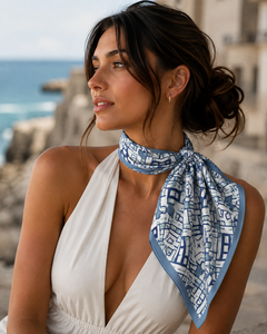 Silk <b>Square</b> <b>Scarf</b> Women Adult Reversible Digital Print European American Breathable Pattern All Seasons Daily - Product Image 3