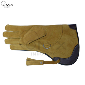 Gants de fauconnerie en daim souple à manches longues, protège-mains respirants et résistants aux morsures pour l'entraînement des aigles et la manipulation des animaux - Product Image 5