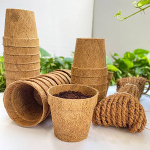 Productos de fibra de coco para jardinería, macetas de cultivo, macetas de fibra de coco para plántulas, macetas de vivero, contenedores de plantación naturales - Product Image 5