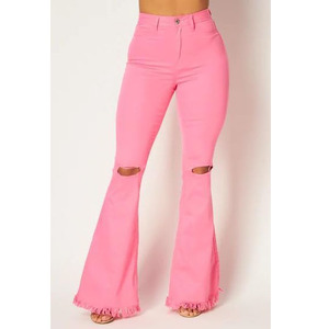 Jean en denim grande taille pour femme, très demandé, décontracté, délavé, coupe longue, jambe large, évasé, ample, vente en gros - Product Image 5