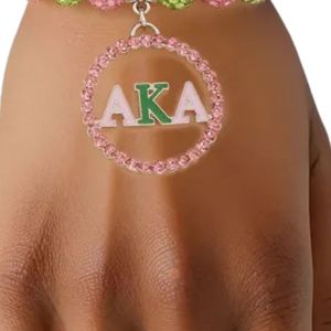 Bracelet à breloques rondes rose et vertes, bijoux de mode pour femmes, bracelet perlé, accessoire élégant, cadeau pour fête - Product Image 5