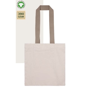 Bolsa de Tela de Algodón Orgánico 390 GSM GOTS 38x40x14 cm, Logotipo Personalizado, Bolsa de Compras Promocional, Fabricante OEM ODM al por Mayor - Product Image 1