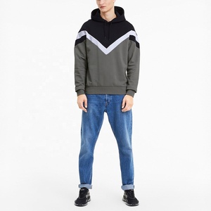 Sudaderas con capucha de temporada de invierno para hombre personalizadas, jersey con apliques de retazos, ropa de calle holgada para hombre - Product Image 2