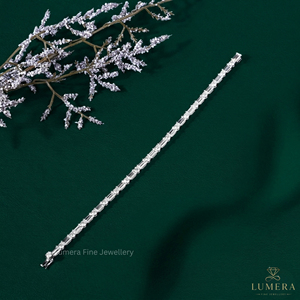 Bracelet tennis en diamants de laboratoire taille émeraude et taille ronde certifiés IGI en or 9K 10K 14K 18K – Bijoux de luxe pour femme - Product Image 6