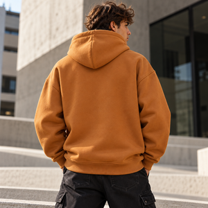 OEM Manufacturers Custom Oversized Pullover <b>Hoodie</b> Unisex 80%Cotton 20%Polyester 450gsm Heavyweight Satin Silk Lined Sweatshirt - Product Image 4