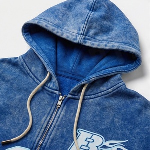 Custom Acid Wash Tracksuits Cotton Vintage <b>Hoodie</b> And Sweatpants Joggers Set For Men Premium Athletic <b>Workout</b> Gym Outfits - Product Image 4