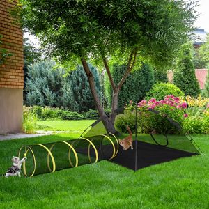 Tenda Gioco Portatile per Gatti da Esterno, Tunnel/Recinto per Animali Domestici da Interno/Esterno per Gatti e Piccoli Animali, Include Tubi per Esercizio e Ruote - Product Image 3