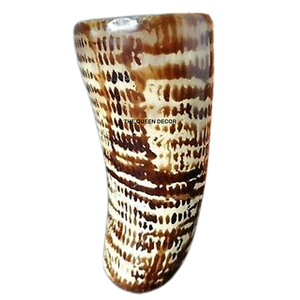 ชุดแจกันทรงกลมสำหรับตกแต่งงานแต่งงานและงานเฉลิมฉลอง จำนวน 2 ชิ้น แจกันดอกไม้ทำมือจากวัสดุธรรมชาติสีน้ำตาลลายเขาสัตว์ พร้อมจานรอง - Product Image 6