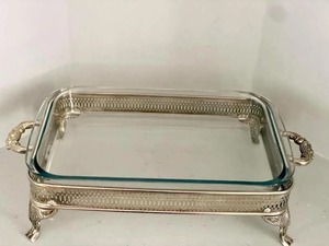 Recipiente rectangular de acero inoxidable con tapa y asas ornamentadas para servir en buffet a precio económico. - Product Image 4
