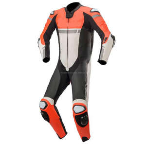 Combinaison de course en cuir pour moto de haute qualité en deux pièces pour hommes avec impression de logo de marque personnalisée Combinaisons de moto pour hommes - Product Image 5