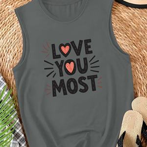 Heart LOVE YOU MOST <b>Women's</b> casual <b>vest</b> - Product Image 1