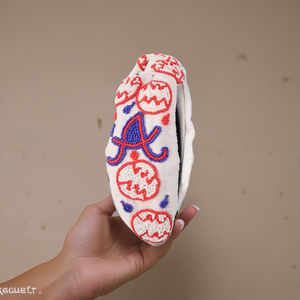 Serre-tête unisexe brodé à la main, motif drapeau américain, perles de rocaille, patriotique, haute qualité, pour fêtes et événements festifs, tendance - Product Image 5