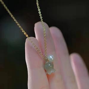 Collar de Plata S925 con Perla de Orquídea Hotan Yuling, Cadena Natural, Estilo Chino, Retro, Lujoso, Simple, para un Público Exclusivo - Product Image 2