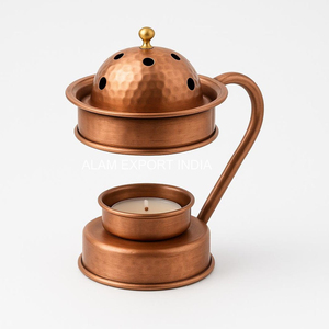 Reasonable Price Pure Copper Hammered Design Incense <b>Oil</b> <b>Burner</b> With Handle Included Best Selling Product Copper Finished Deco - Product Image 3