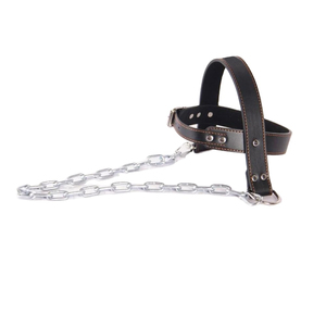 High Quality Genuine Cowhide Leather Adjustable Anti-Slip Head <b>Harness</b> for Weightlifting Gym & Fitness Use Head <b>Harness</b> - Product Image 2