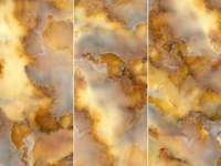 Dalle de pierre frittée translucide aspect marbre de luxe 1600x3200mm pour comptoir de salle de bain, design hôtelier et villa