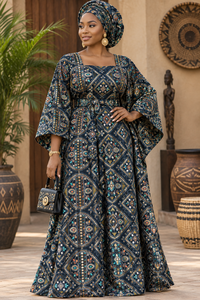 Base en coton noir tricoté avec motif de sequins circulaires brodés pour veste ethnique, lehenga, abaya, kaftan pour femme - Product Image 5