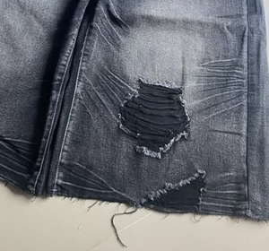 Pantalones Cortos de Mezclilla con Bordado Personalizado de Telaraña para Hombre, Estilo Urbano Vintage, Lavado, Ajuste Holgado, OEM ODM, Marca Privada - Product Image 4
