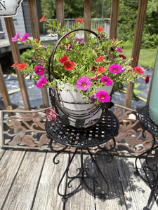 Support de plante en fer noir avec motif ajouré, support de pot de fleurs en métal pour intérieur et extérieur, présentoir de pot de fleurs, décoration de jardin, balcon, maison - Product Image 3