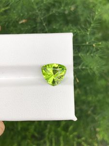 Piedra preciosa de peridoto tallada en trillón, peridoto verde natural, piedra suelta facetada para la fabricación de joyas al por mayor - Product Image 5