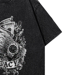 Legacy Print Men's Cotton T-<b>Shirt</b> Street Style Round Neck Short Sleeve Washed Casual <b>Shirt</b> - Product Image 4
