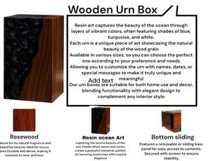 Urna de Lujo Hecha a Mano con Resina de Perla y Madera de Nogal, Recuerdo Conmemorativo Moderno - Product Image 4