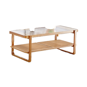 Lineage Corporation Neili Design moderne Table basse à tambour en bois massif panier de rangement en tissu de haute qualité meubles de salon - Product Image 1