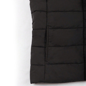 Gilet streetwear automne-hiver, couleur unie, brillant, col montant, sans manches, mode décontractée, chaud, court, en duvet matelassé - Product Image 5