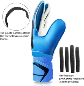 Gants de gardien de but de football, doigts entièrement couverts, respirants, antidérapants, anti-humidité, équipement sportif unisexe, vente en gros de gants de gardien de but - Product Image 2