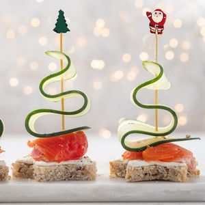 100 pezzi stuzzicadenti per Cocktail natalizi a tema natalizio per bevande alla frutta cibo spiedini di decorazioni per feste perfette - Product Image 5