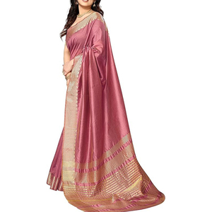 Sari de Seda Elegante para Mujer, para Bodas, Fiestas y Celebraciones, Vestimenta Étnica Tradicional con un Diseño de Lujo - Product Image 5